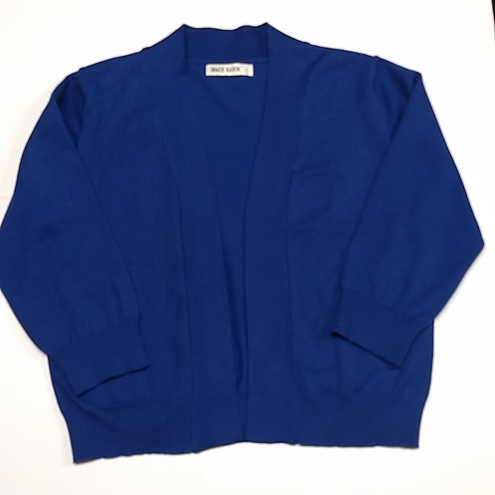 Grace Karin Blue Cropped Cardigan
